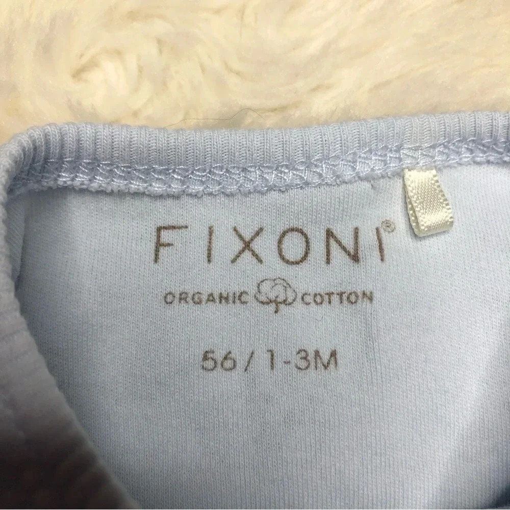 Fixoni Footed Onesie Pajamas  Kangaroo / Koloa Snaps Blue Size 1-3 Months - Picture 4 of 16